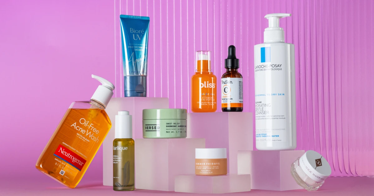 Skin care products at trendy skin care
