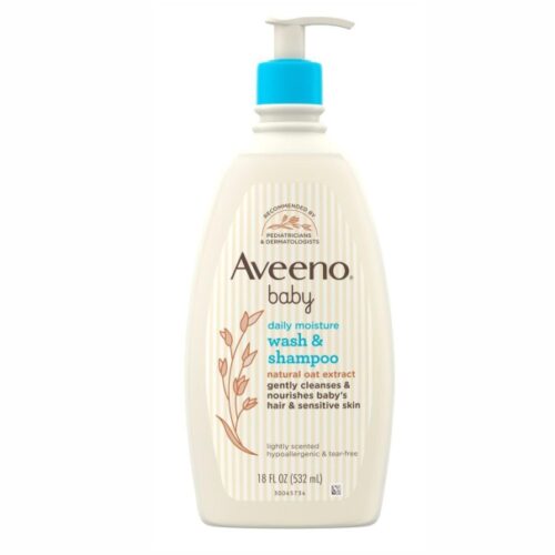 Aveeno Baby Daily Moisture Body Wash and Shampoo 18 fl oz product image
