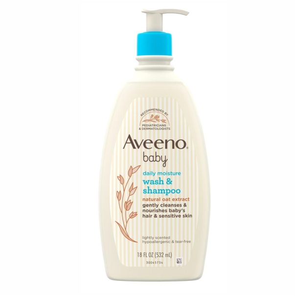 Aveeno Baby Daily Moisture Body Wash and Shampoo 18 fl oz product image
